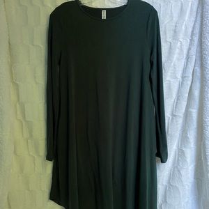 green long sleeve dress